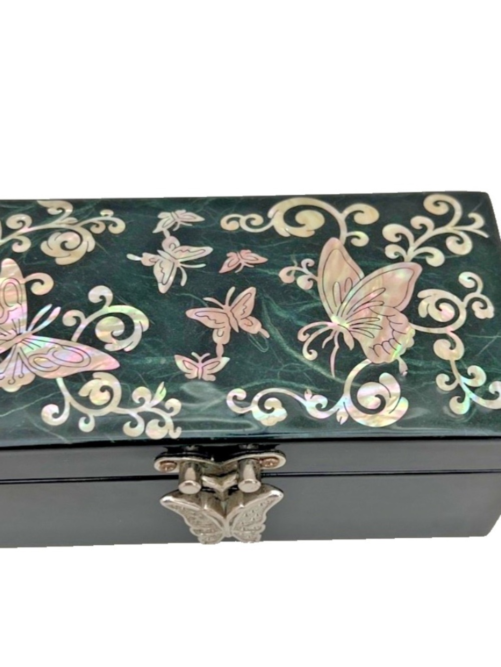 Mother of Pearl Jewelry Box Necklace Bracelet Earrings Ring Trinket Box Case